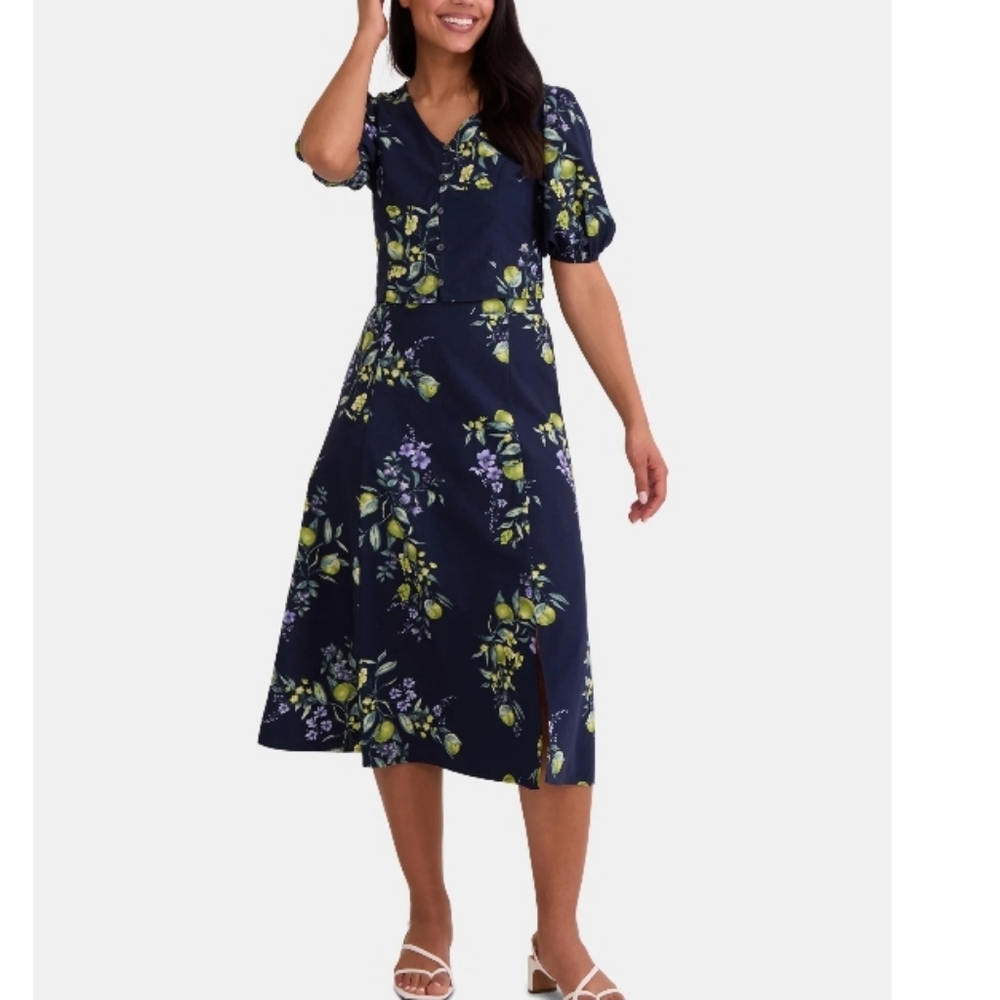 Time And Tru Navy Skirt Dress Set Sz XXXL 22